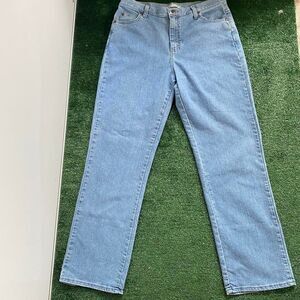 Lee Women's Blue Low-rise Straight Leg Jeans Waist 30”